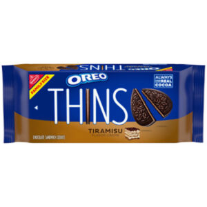 OREO Thins Tiramisu Creme Chocolate Sandwich Cookies Family Size - 11.78 Oz