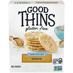 Good Thins Sesame Rice Snacks Gluten Free Crackers - 3.5 Oz