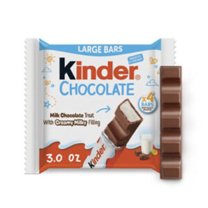 Kinder Chocolate Milk Chocolate Bar with Creamy Milky Filling Large Bars 3 Oz Total - 4 Count