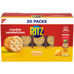 RITZ Cheese Sandwich Crackers Snack Packs - 20 Count