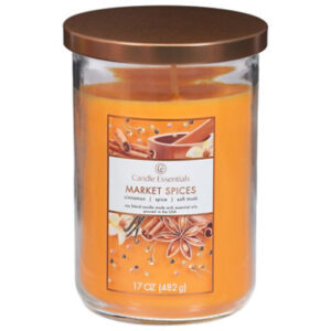 Candle Essentials Scented Jar Candle Market Spices - 17 Oz