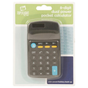 Top Flight Dual Power Basic Calculator - Each