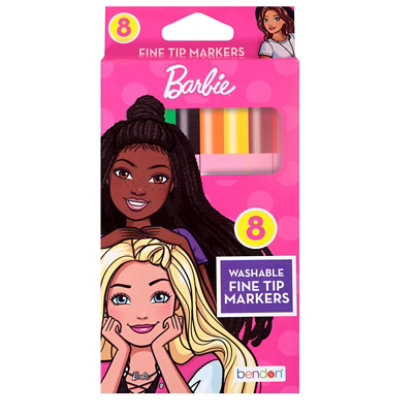 Bendon Barbie Fine Tip Markers 8 Count - Each