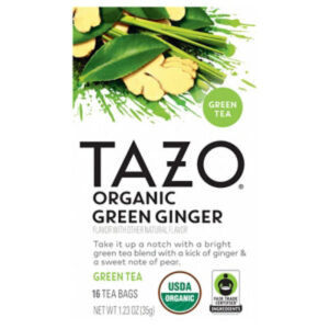 Tazo Tea Bag Organic Green Ginger - 16 Count