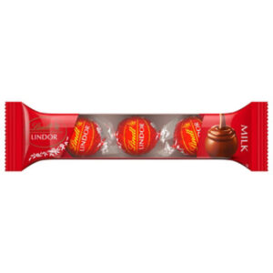 Lindt LINDOR Milk Chocolate Candy Truffles 3 Pack - 1.3 Oz