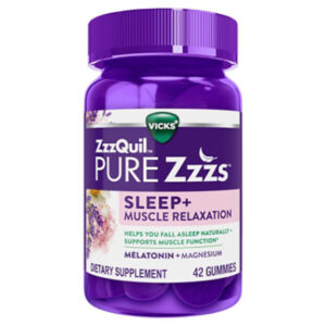 Zzzquil Pure Zzzs Muscle Relaxation Melatonin Sleep Aid Gummies Supports Muscle Function - 42 Count