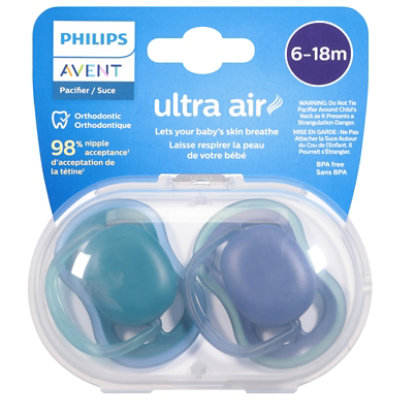 Avent Soother Air 6 to 18 Month X2 - Each