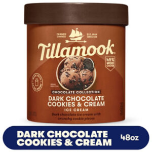 Tillamook Chocolate Collection Dark Chocolate Cookies & Cream Ice Cream - 48 Oz