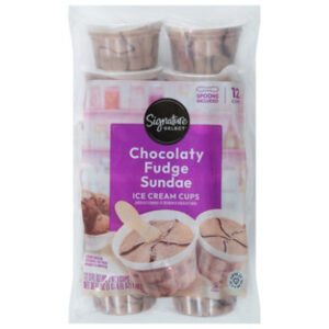 Signature Select Chocolate Fudge Sundae Ice Cream Cups - 12-3 Fl. Oz.