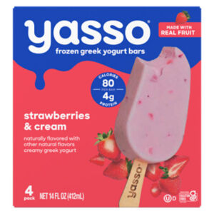 Yasso Strawberries And Cream Frozen Greek Yogurt Bars - 4-14 Fl. Oz.