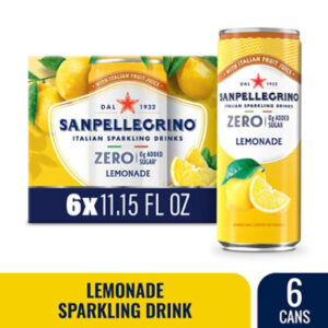 Sanpellegrino Italian Sparkling Drink Zero Sugar Lemonade Beverage - 6 - 11.15 Fl. Oz.