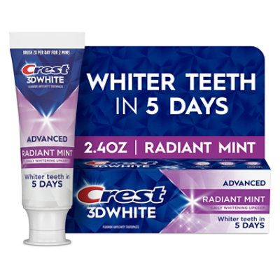 Crest 3D White Adv. Radiant Mint Paste - 2.4oz Oz