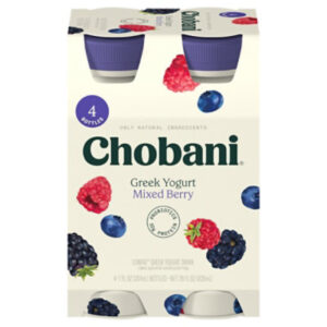Chobani Lowfat Greek Yogurt Drink Mixed Berry - 4-7 Fl. Oz.