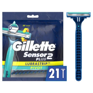 Gillette Sensor2 Plus Pivot Mens Disposable Razor - 21 Count