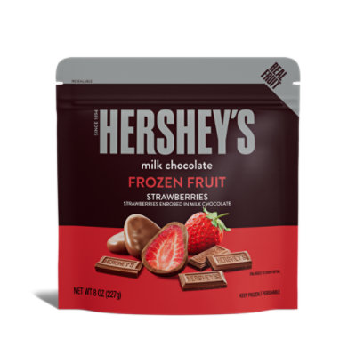 HERSHEY'S Milk Chocolate Covered Strawberries Frozen Fruit - 8 Oz