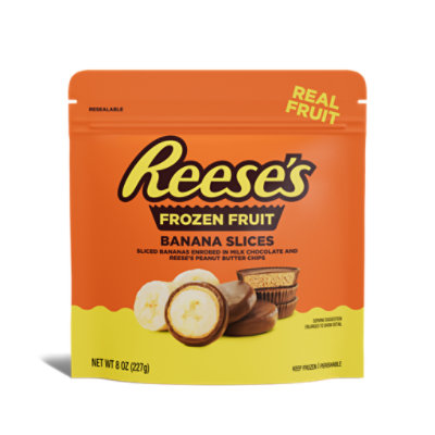 REESE'S Peanut Butter And Milk Chocolate Banana Slices Frozen Fruit - 8 Oz