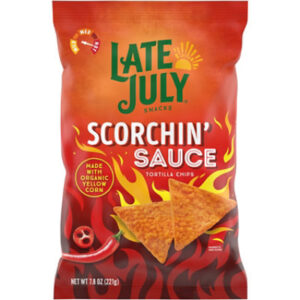 LATE JULY Snacks Scorchin' Sauce Corn Tortilla Chips - 7.8 Oz.