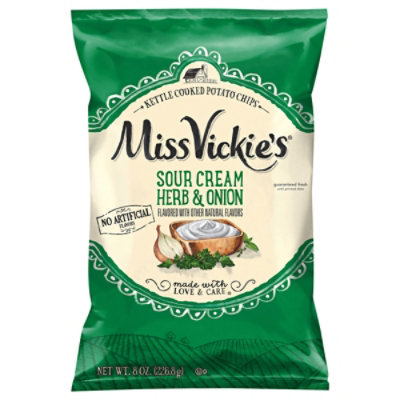 Miss Vickies Sour Cream Herb And Onion - 8 Oz