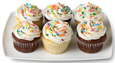 Assorted Cupcakes With Nerds Candy - 6 Count