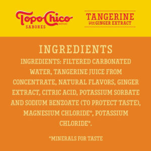 Topo Chico Sabores Tangerine Flavored Sparkling Water - 8-12 Fl. Oz.