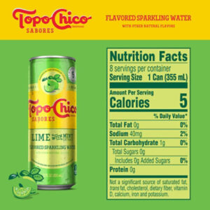 Topo Chico Sabores Lime Flavored Sparkling Water - 8-12 Fl. Oz.