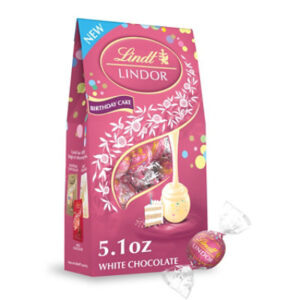 Lindt LINDOR Birthday Cake White Chocolate Candy Truffles Bag - 5.1 Oz