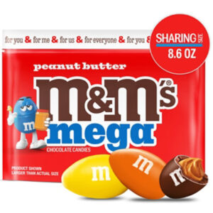 M&M'S Mega Peanut Butter Share Size Stand Up Pouch - 8.6 Oz