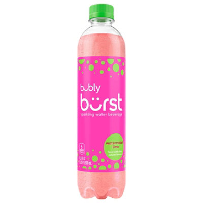 Bubly Burst Sparkling Water Beverage Watermelon Lime - 16.9 Fl. Oz.