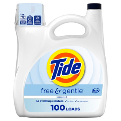Tide He Liquid Detergent Free And Gentle - 132 Fl. Oz.
