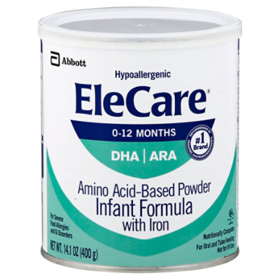 Elecare For Infants Unflavored Powder With Dha Ara - 14.1 Oz