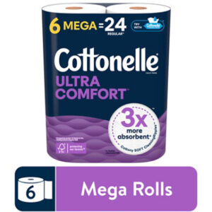 Cottonelle Ultra Comfort 6 Mega Toilet Paper Rolls 244 Sheets Per Roll