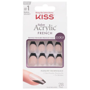 Kiss Impress Acryl French Flame  Nails Salon - 1 Count