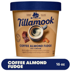 Tillamook Coffee Almond Fudge Ice Cream - 16 Oz