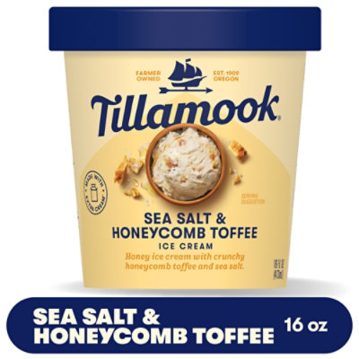 Tillamook Sea Salt & Honeycomb Toffee Ice Cream - 16 Oz