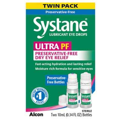 Systane Ultra Multi-dose Preservative-free Lubricant Eye Drops Twin Pack - 2-10 Ml