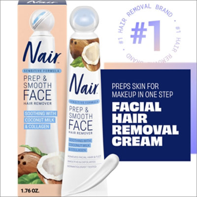 Nair Prep And Smooth Face Sensitive Hair Remover - 1.76 Oz