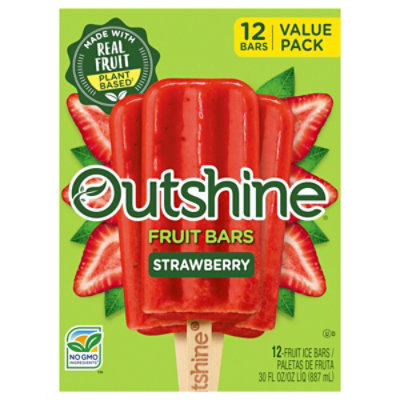 Outshine Strawberry Frozen Fruit Bars 12 Count Value Pack - 30 Fl. Oz.