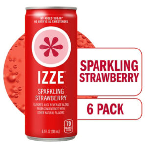 Izze Sparkling Juice Strawberry 6 Count - 8.4 Fl. Oz.