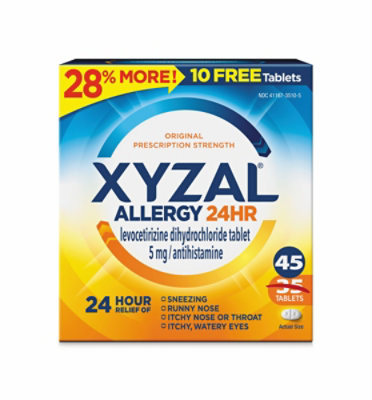 Xyzal 24 HR Allergy Relief Tablets - 45 Count