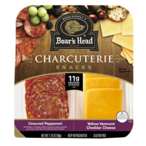 Boars Head Uncured Pepperoni Vermont Cheddar Snack Tray - 1.75 Oz.