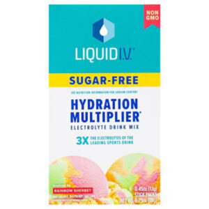 Liquid I.V. Hydration Multiplier Sugar Free Rainbow Sherbert Electrolyte Powder Drink Mix - 6 Count