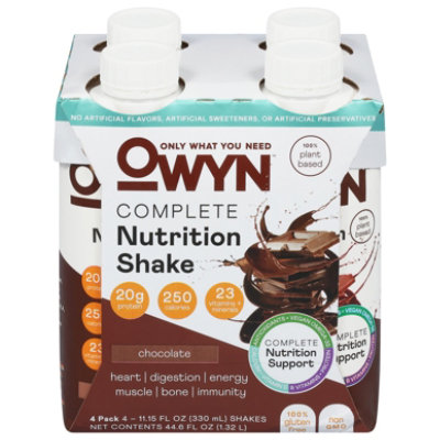 Owyn Meal Replacement Shake Chocolate - 4-11.15 Fl. Oz.