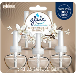 Glade Plugins Scented Oil Refills, Sheer Vanilla Embrace - 5-.67 Oz.