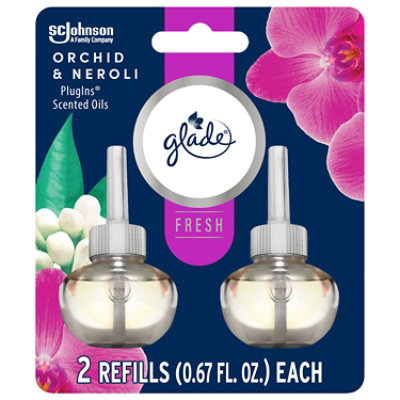 Glade Fresh Plugins Scented Oils Refills Orchid & Neroli - 2-.67 Fl. Oz.