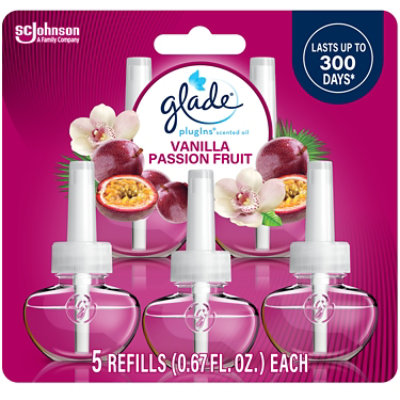 Glade Plugins Scented Oil Refills Vanilla Passionfruit - 5-.67 Fl. Oz.