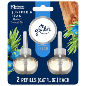 Glade Fresh Plugins Scented Oils Refills Juniper & Teak - 2-.67 Fl. Oz.