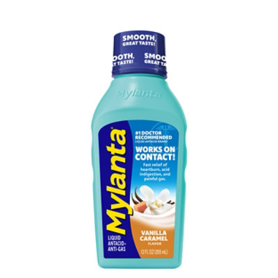 Mylanta Liquid Antacid & Antigas Vanilla Caramel Flavor - 12 Fl. Oz.