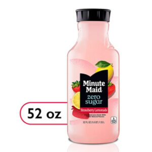 Minute Maid Zero Sugar Strawberry Lemonade Bottle - 52 Fl. Oz.