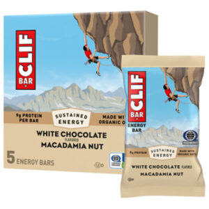 CLIF BAR White Chocolate Macadamia Nut Flavor Energy Bars - 5-2.4 Oz
