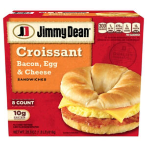 Jimmy Dean Croissant Breakfast Sandwiches With Bacon, Egg And Cheese Frozen - 8-28.8 Oz